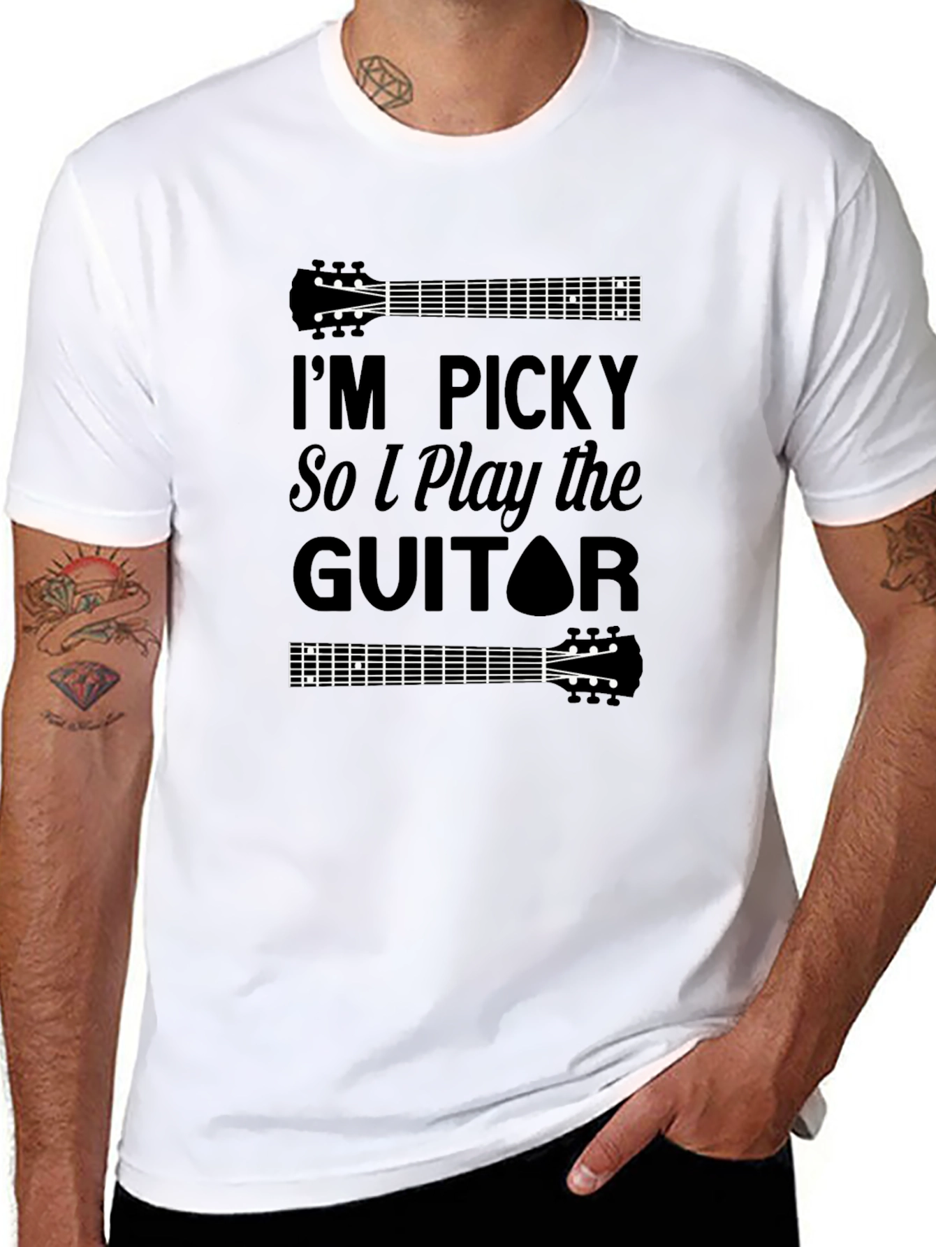 Im Picky Guitar Player Black Tee