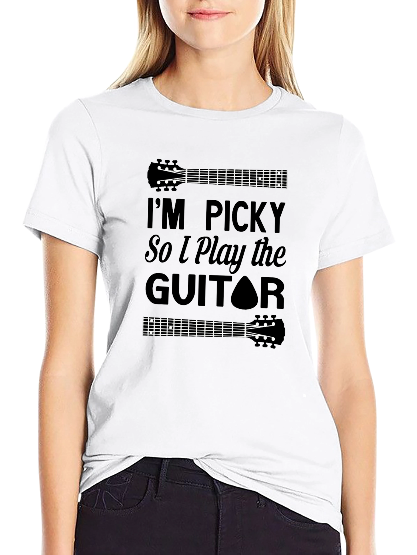 Im Picky Guitar Player Black Tee