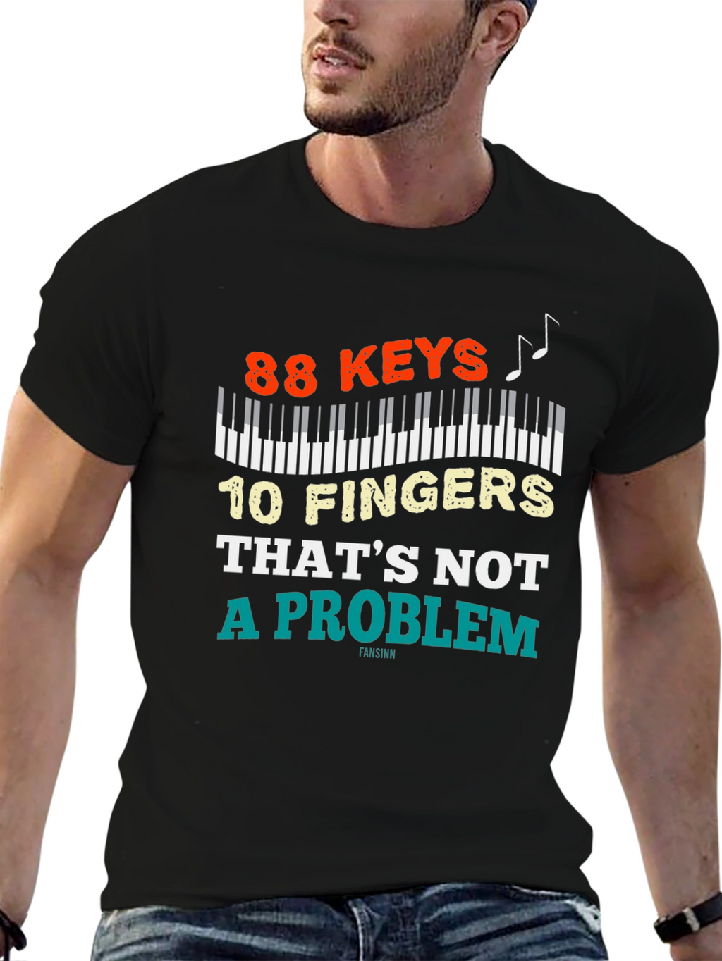 88 Keys 10 Fingers T-Shirt - Piano Lover Tee