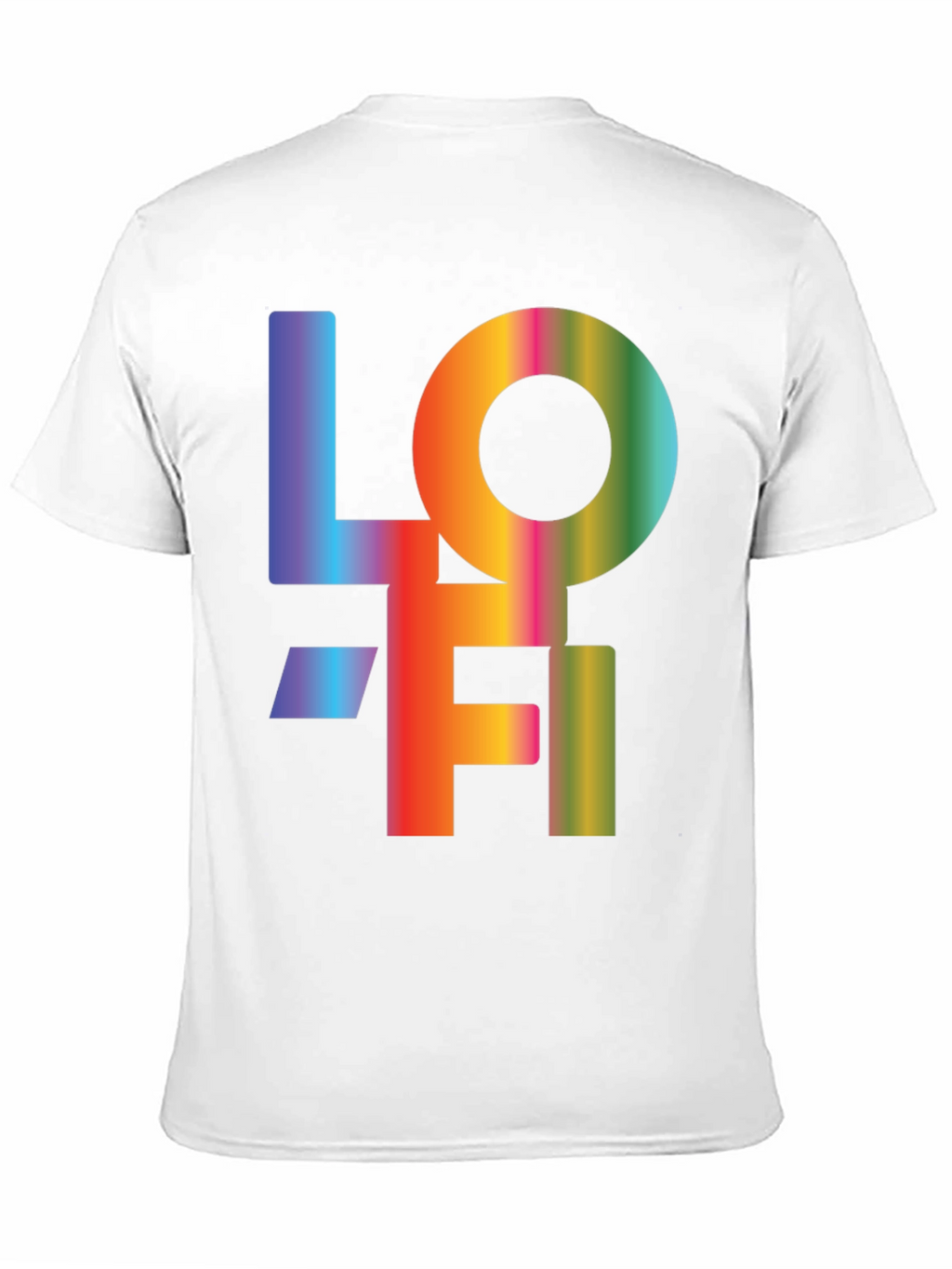 LOFI Rainbow Graphic T-Shirt - Casual Black Tee