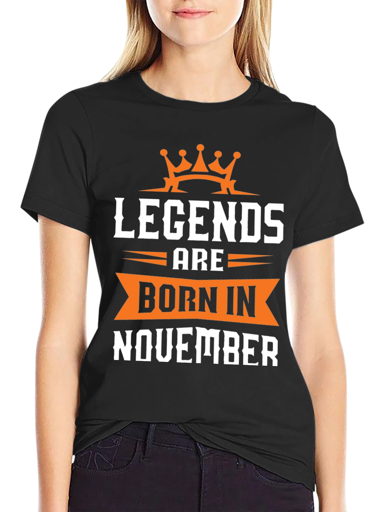Legends Born in November Black T-Shirt