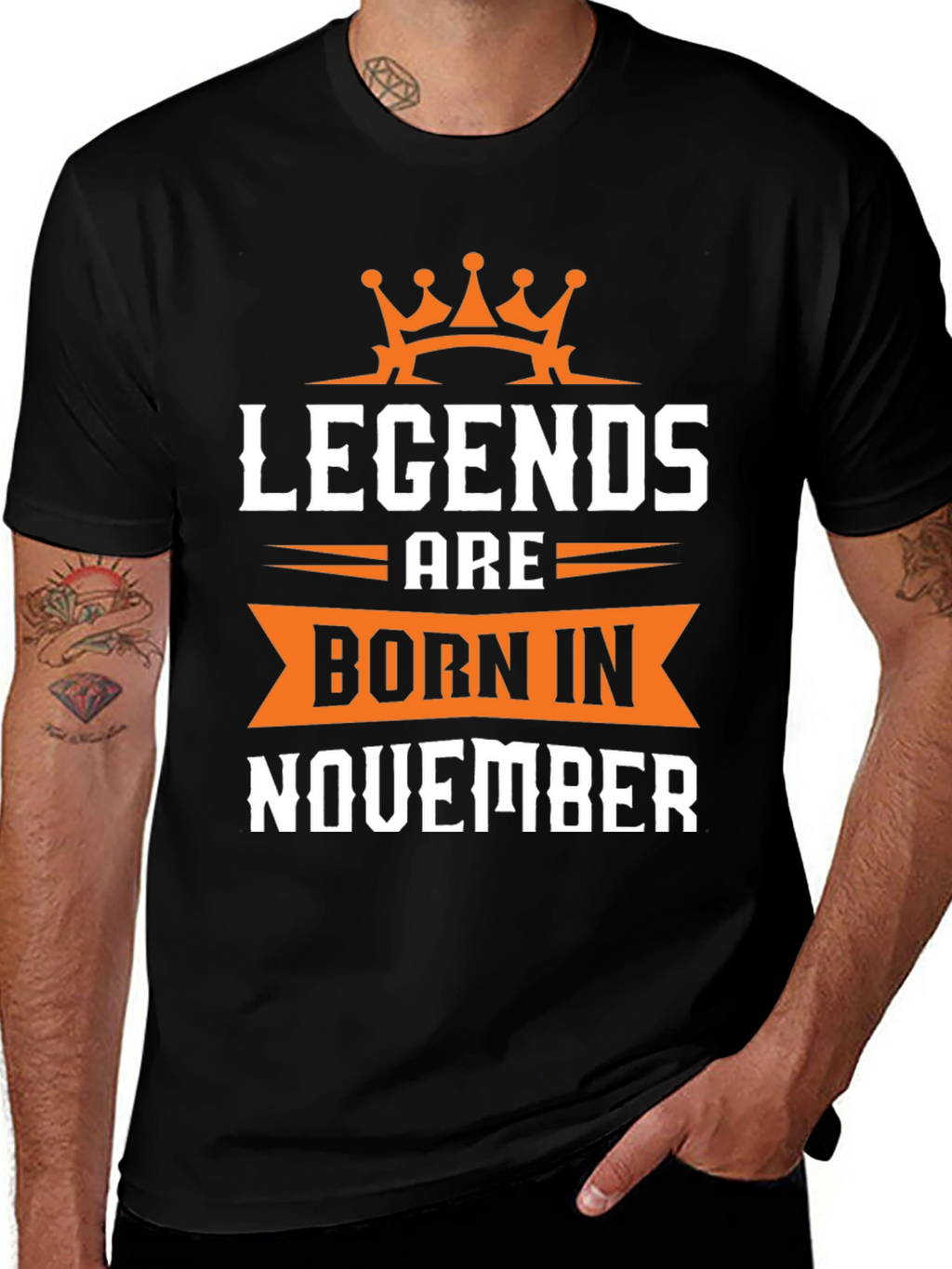Legends Born in November Black T-Shirt