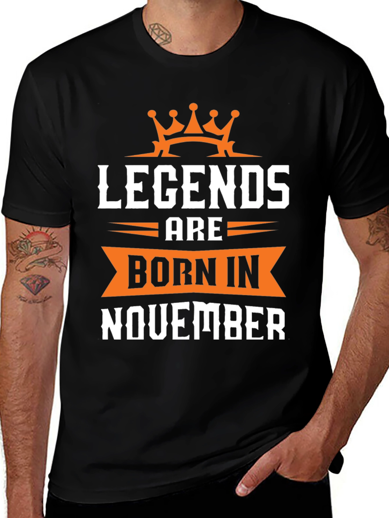 Legends Born in November Black T-Shirt