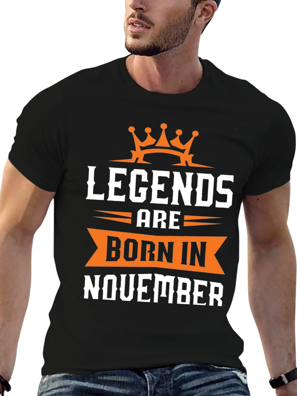 Legends Born in November Black T-Shirt