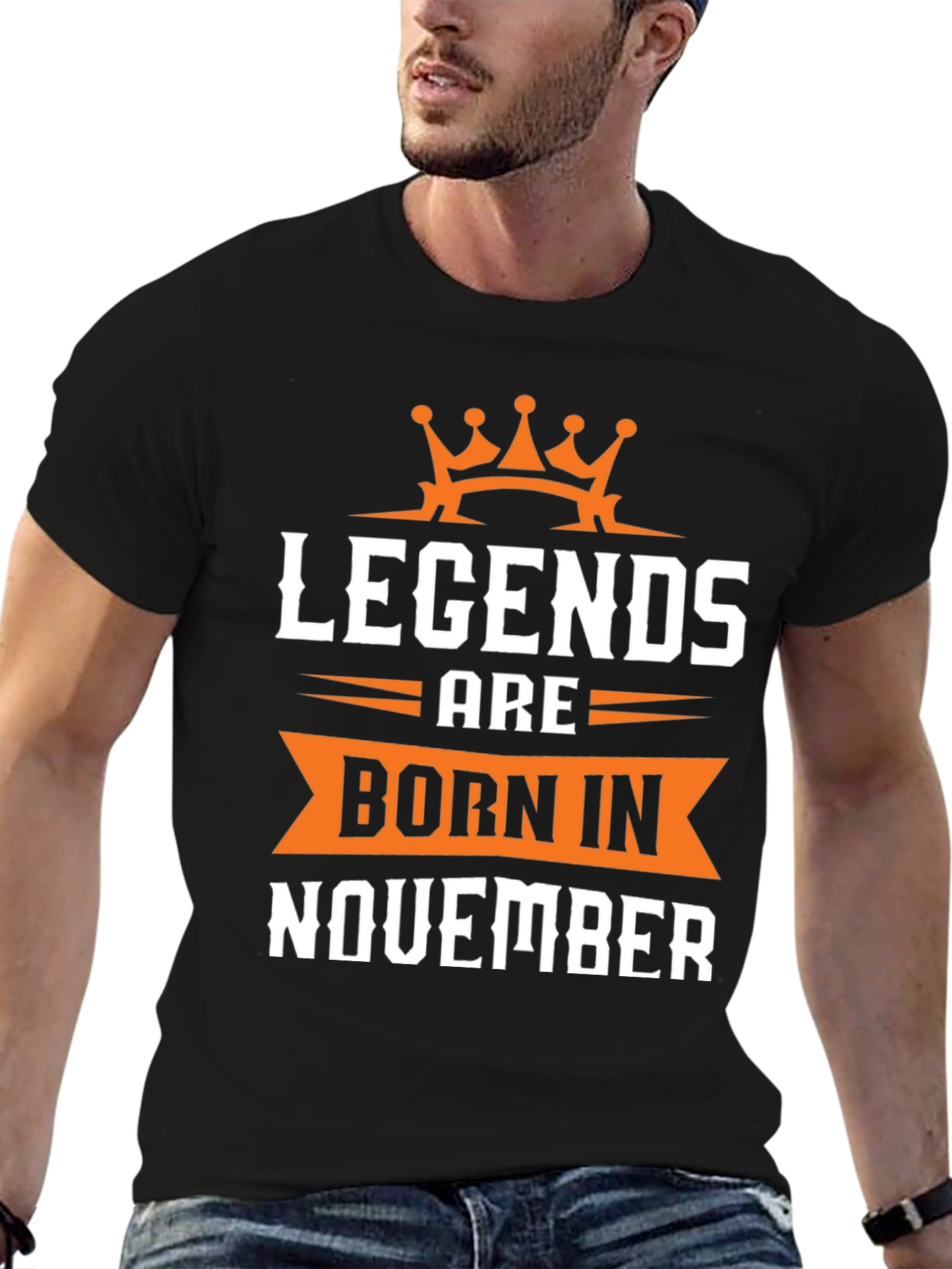 Legends Born in November Black T-Shirt
