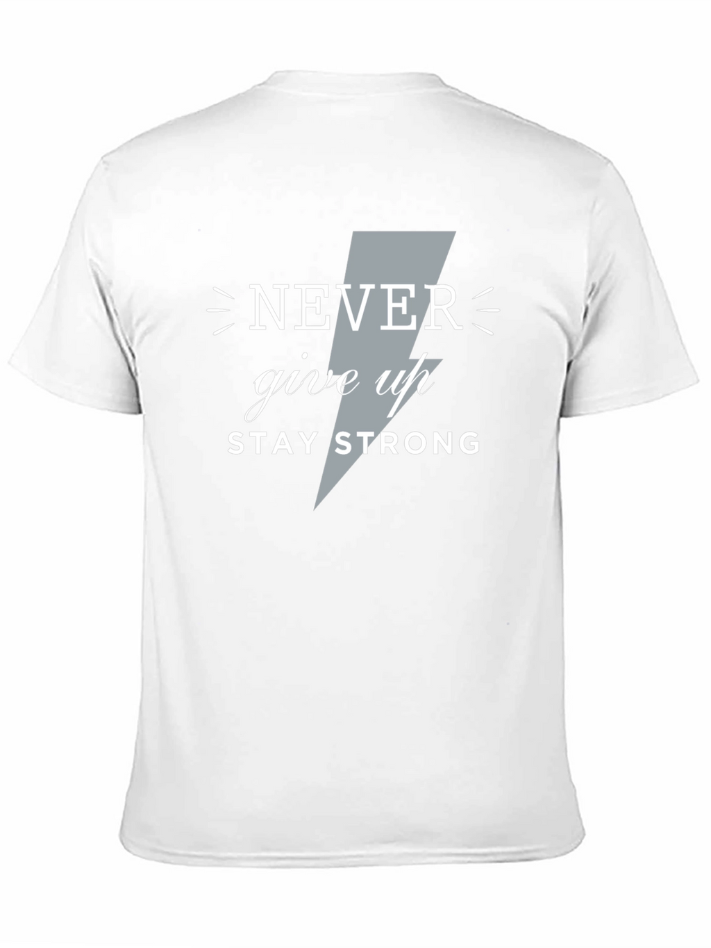 Motivational Never Give Up Graphic Tee - Black