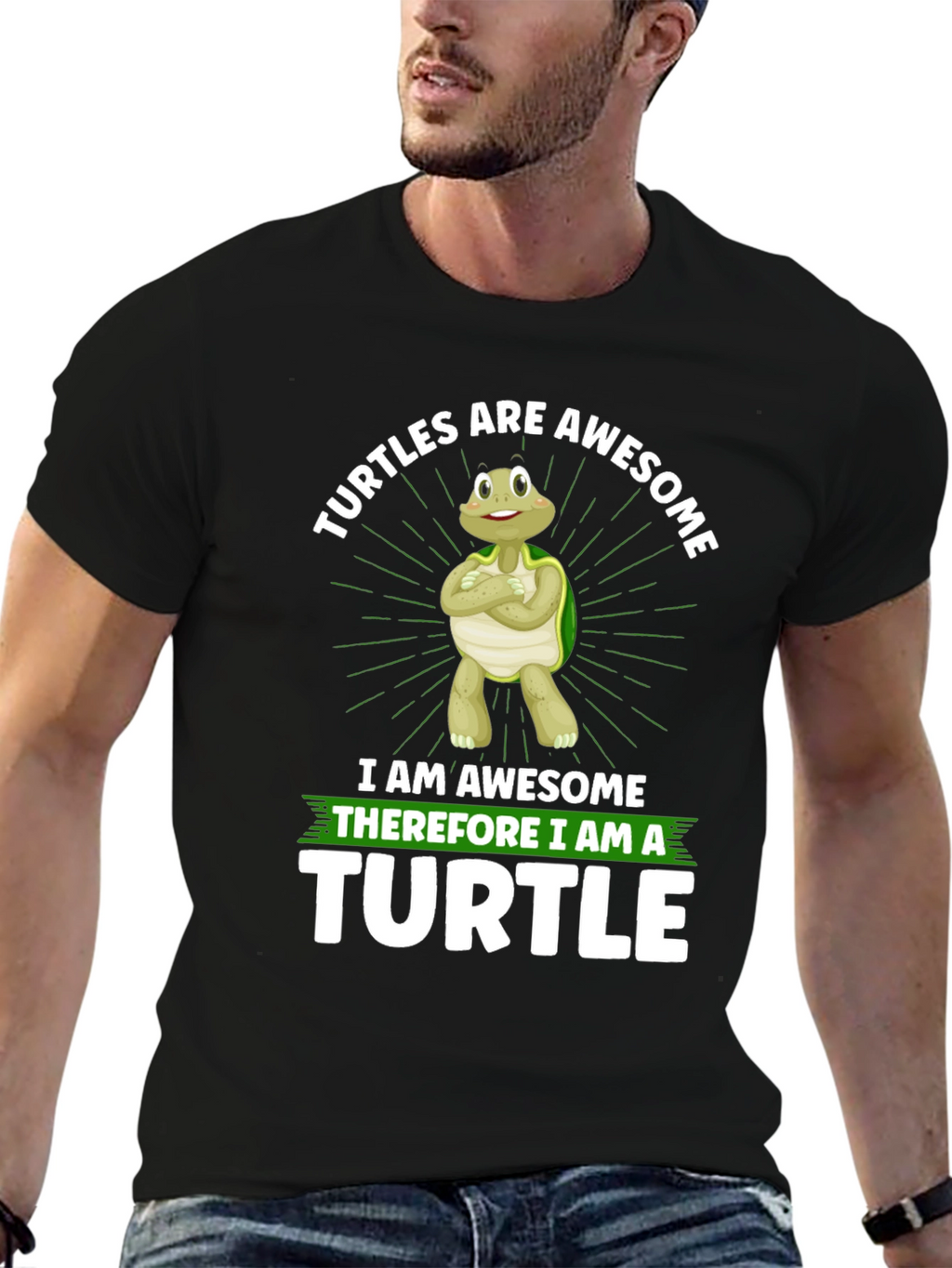 Awesome Turtle Graphic T-Shirt