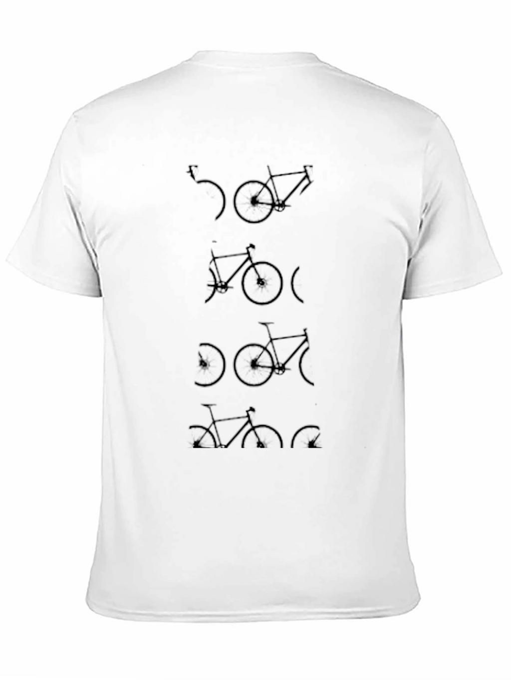 Black Bike Pattern T-Shirt