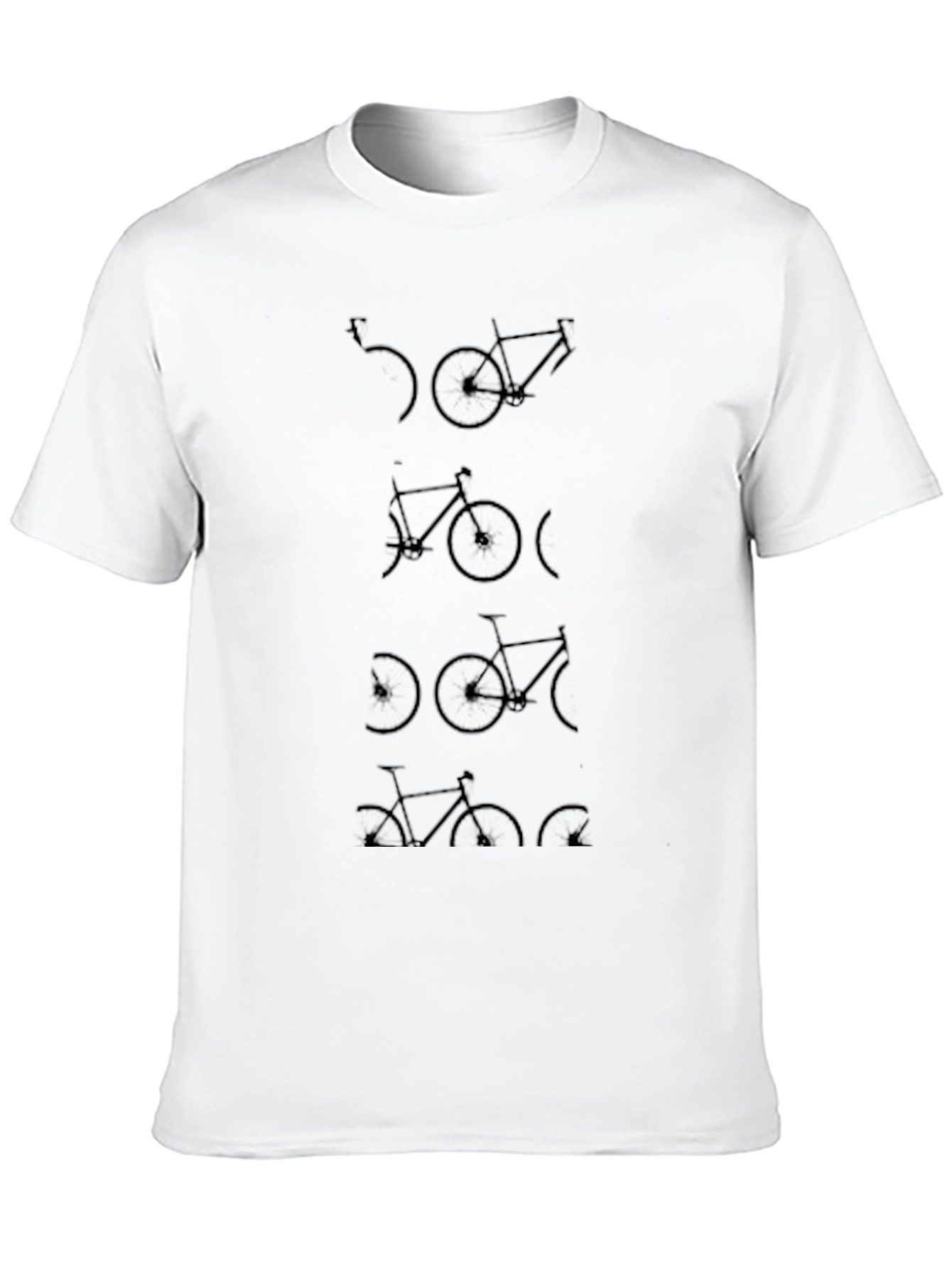 Black Bike Pattern T-Shirt
