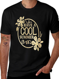 Cool Summer Black Graphic T-Shirt