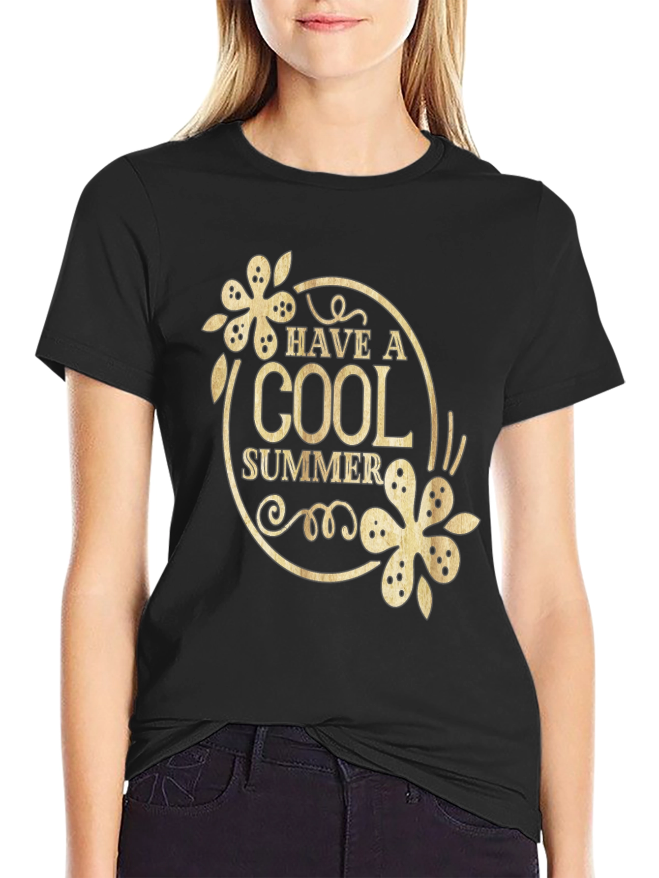 Cool Summer Black Graphic T-Shirt
