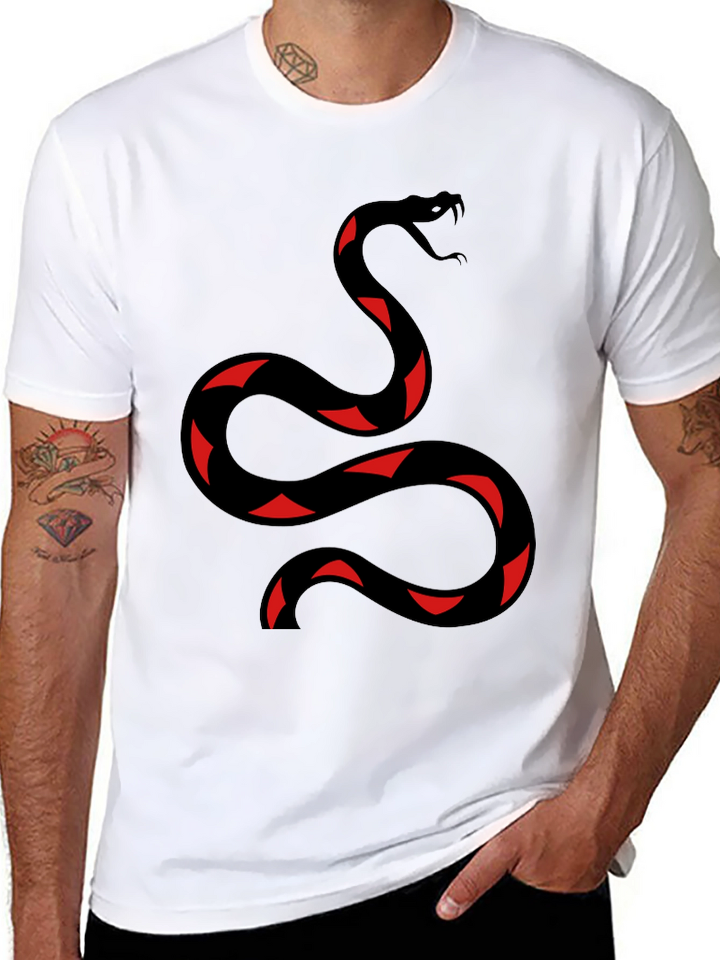 Red Banded Snake Graphic T-Shirt