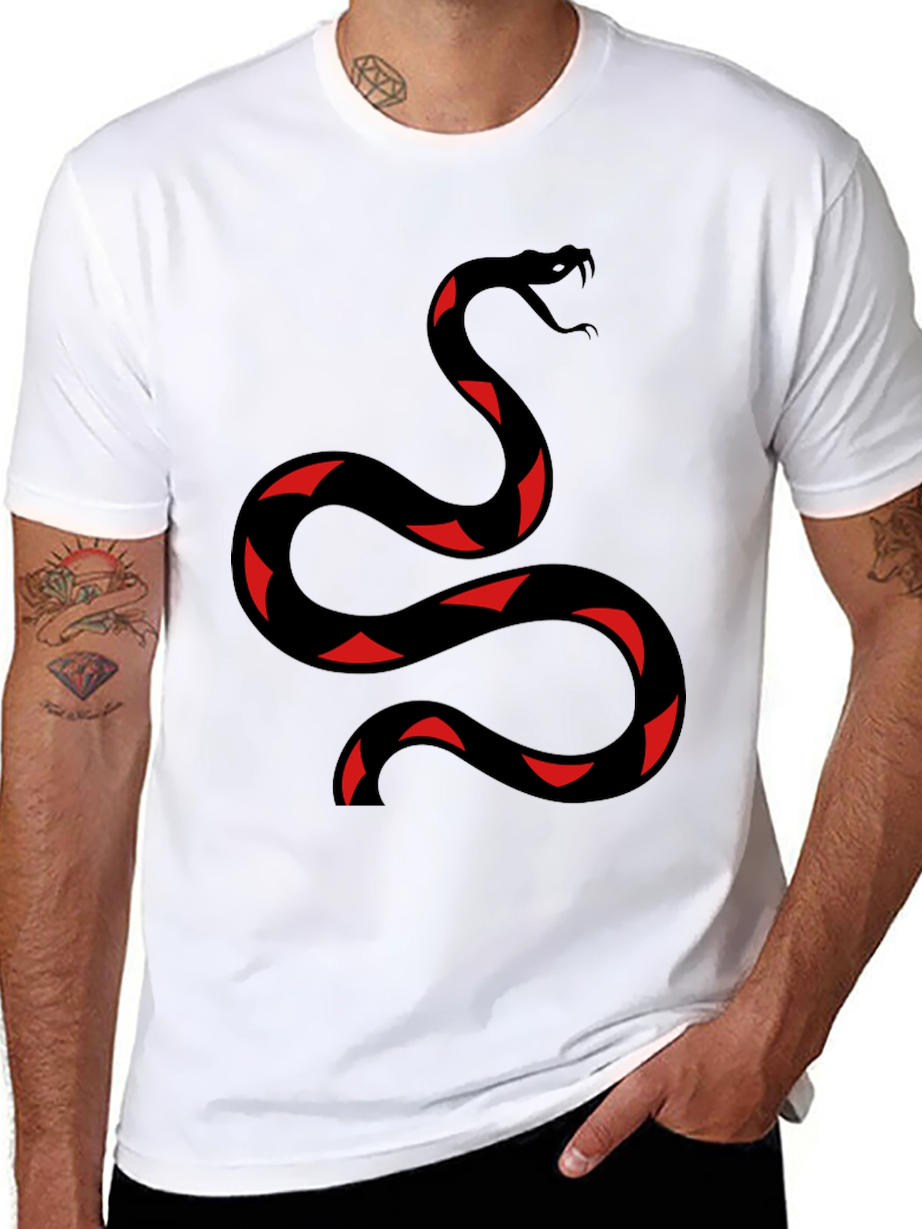 Red Banded Snake Graphic T-Shirt