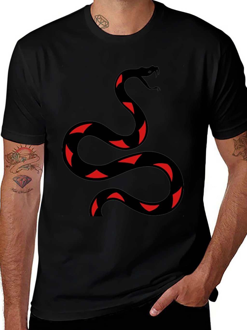 Red Banded Snake Graphic T-Shirt