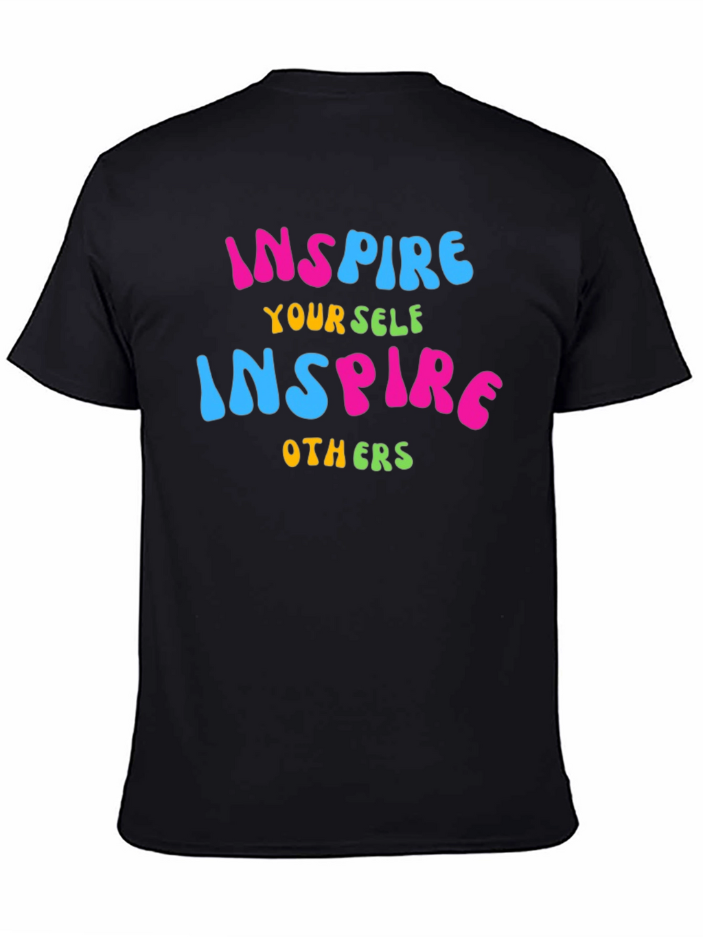 Inspire Graphic Print Black T-Shirt