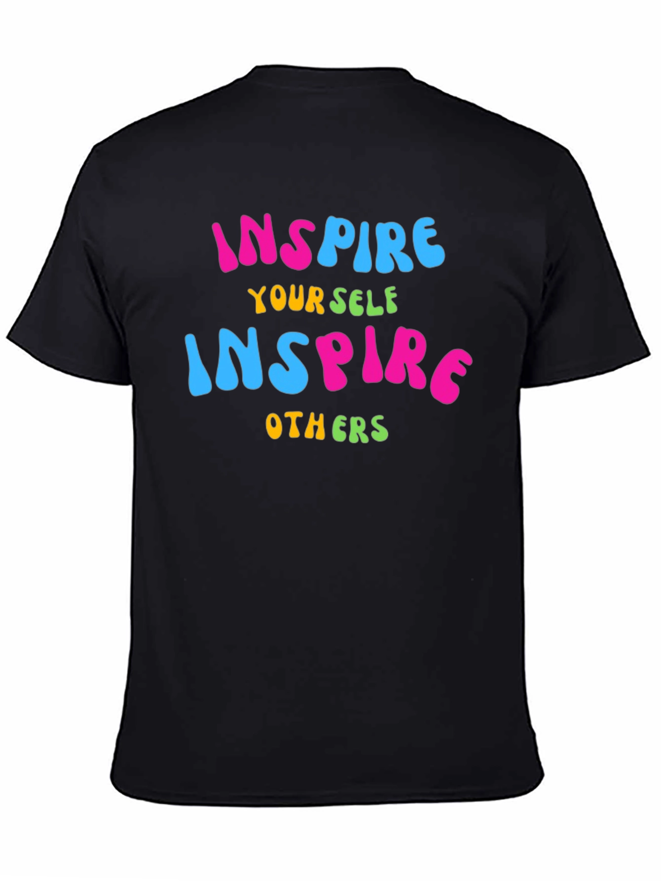 Inspire Graphic Print Black T-Shirt