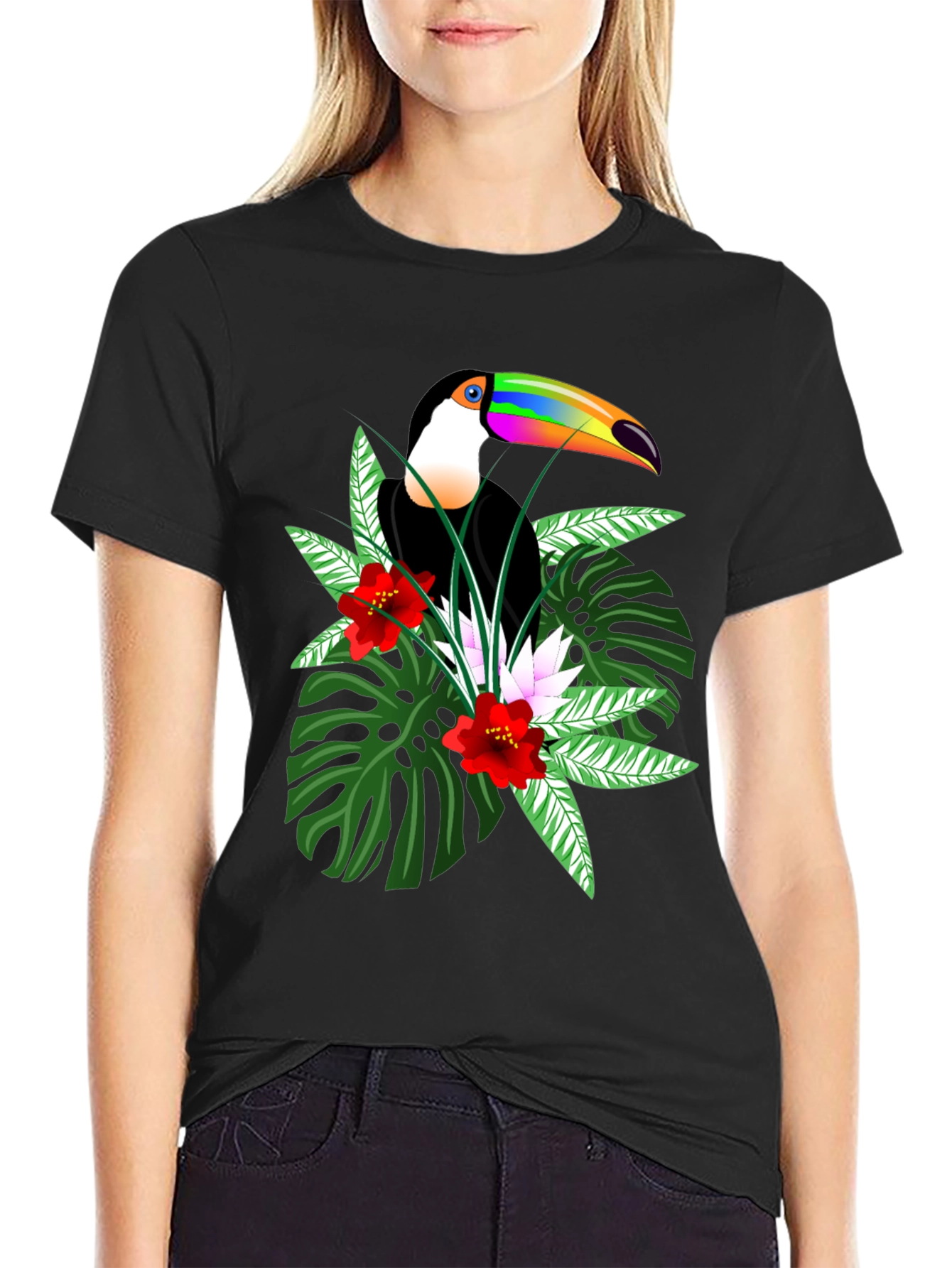 Tropical Toucan Graphic T-Shirt