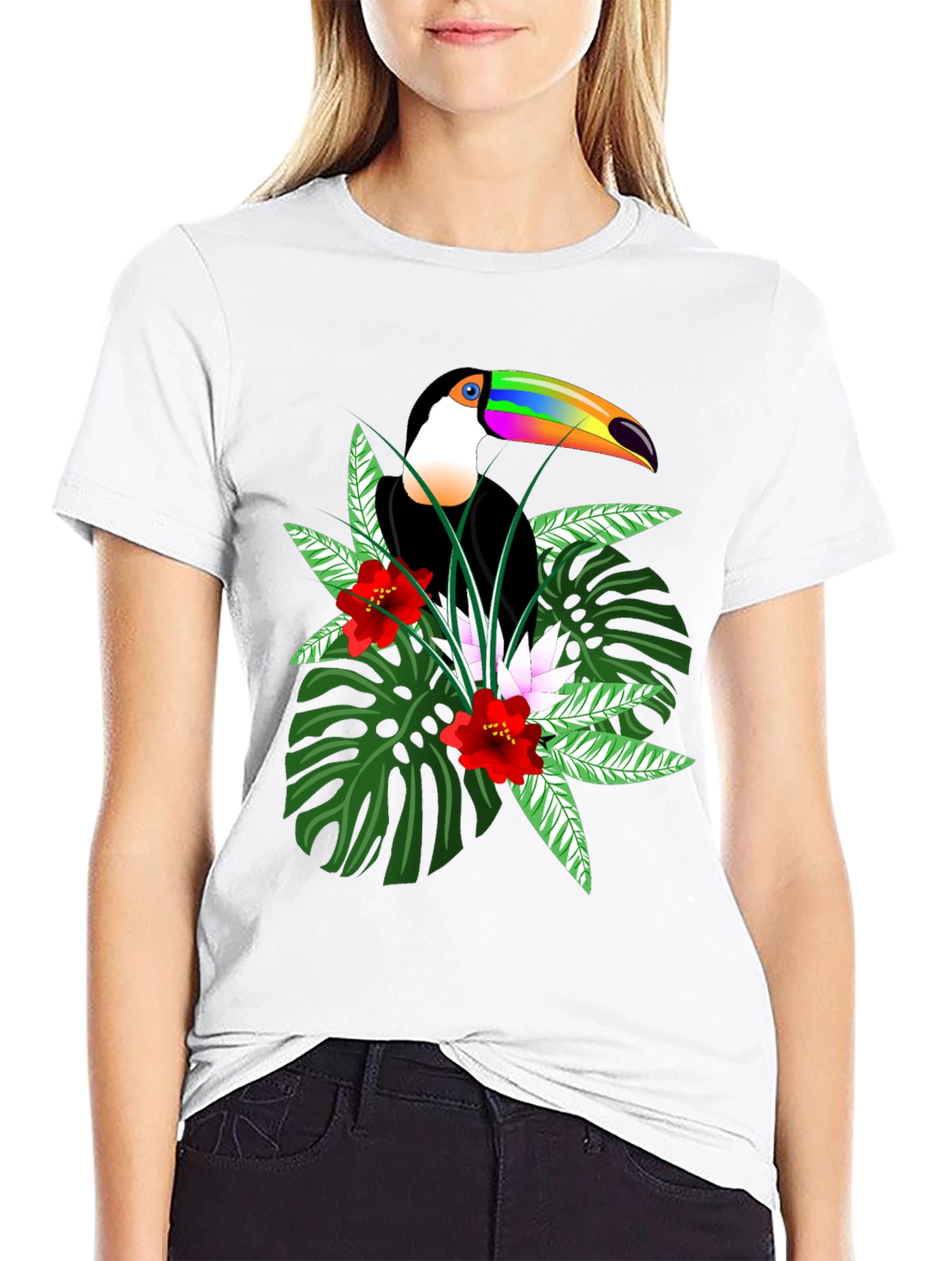 Tropical Toucan Graphic T-Shirt