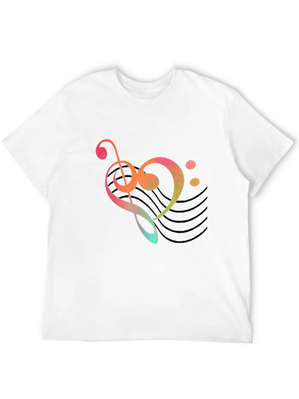 Musical Heart Graphic Tee - Black