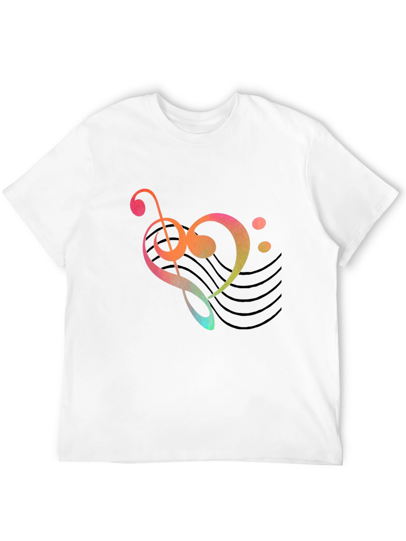 Musical Heart Graphic Tee - Black