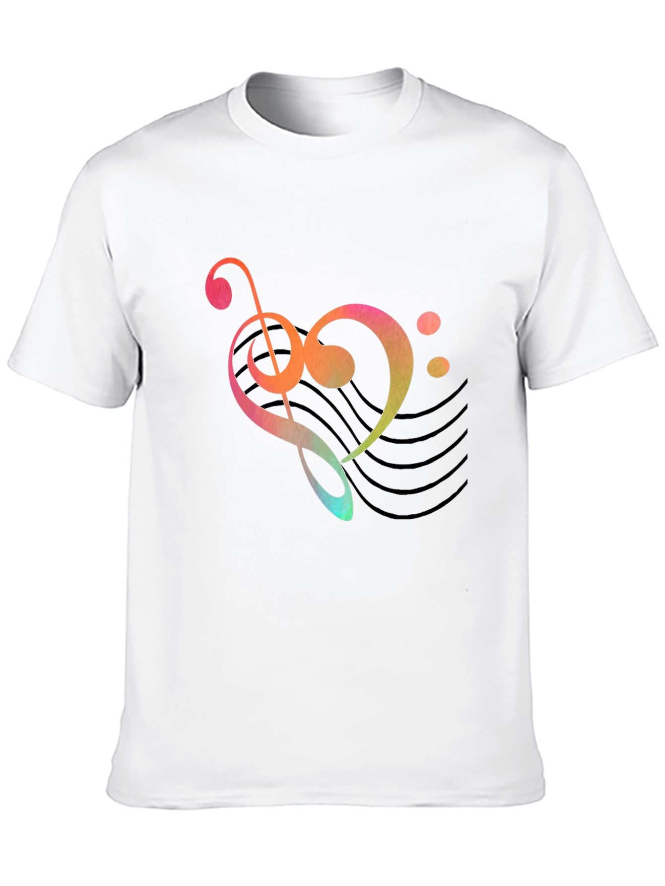 Musical Heart Graphic Tee - Black