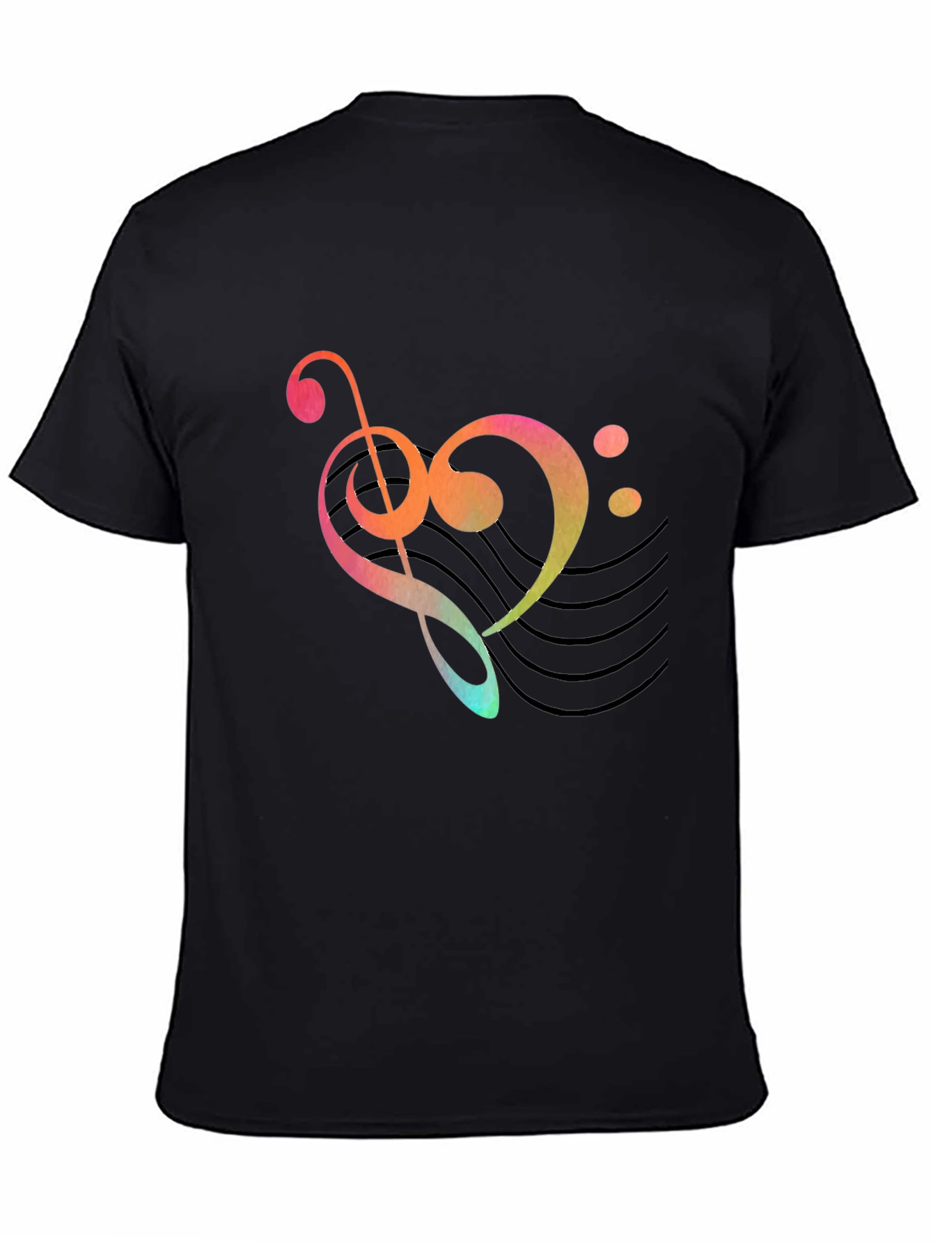 Musical Heart Graphic Tee - Black