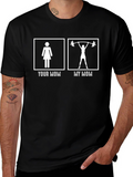 Funny Your Mom vs. My Mom Weightlifting T-Shirt