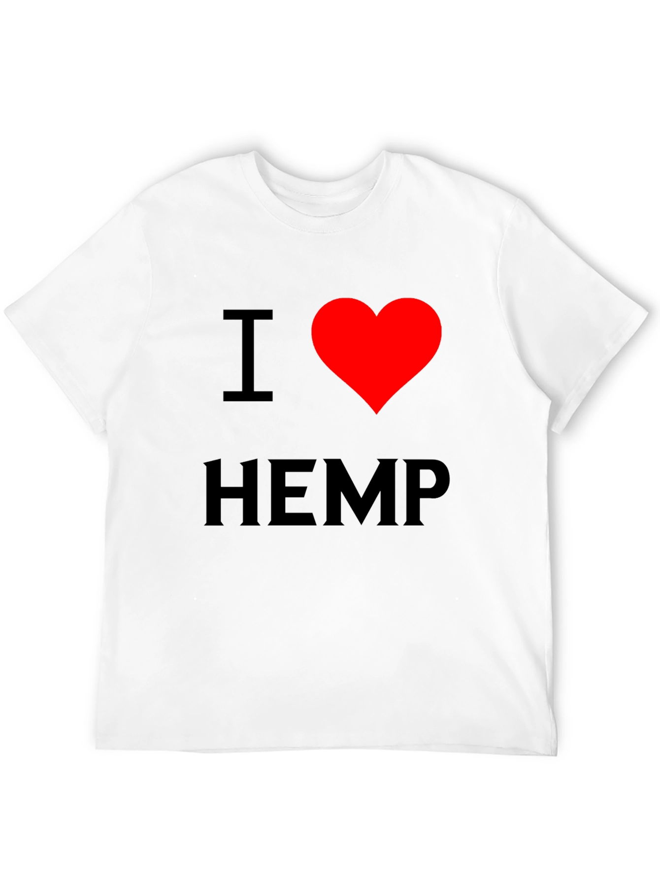 I Heart Hemp Black T-Shirt - Love Cannabis Tee