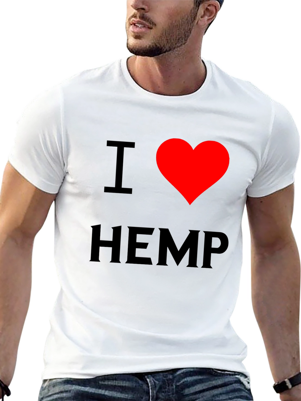 I Heart Hemp Black T-Shirt - Love Cannabis Tee
