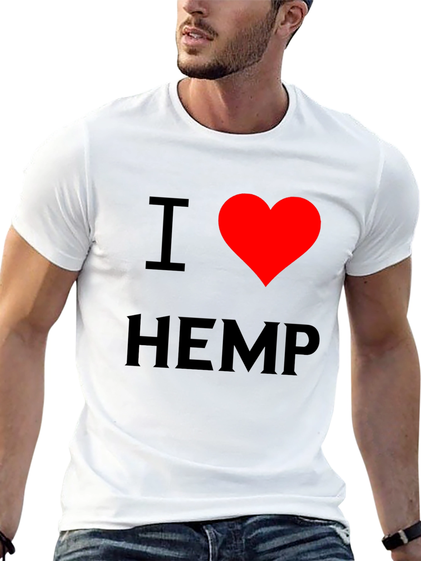 I Heart Hemp Black T-Shirt - Love Cannabis Tee
