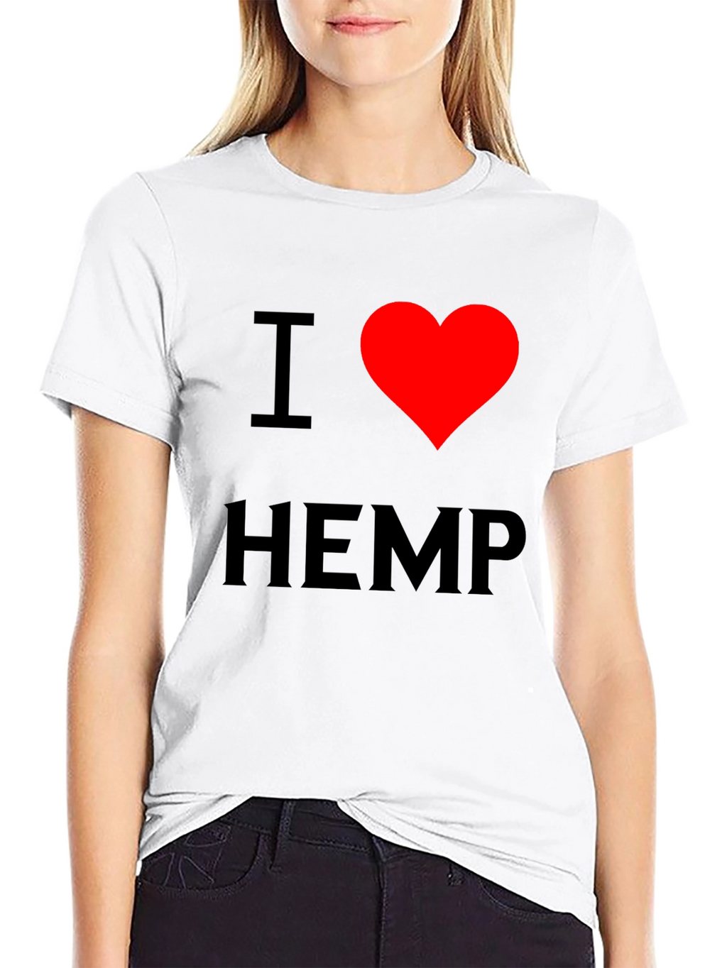 I Heart Hemp Black T-Shirt - Love Cannabis Tee