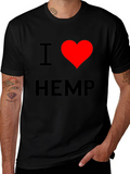 I Heart Hemp Black T-Shirt - Love Cannabis Tee