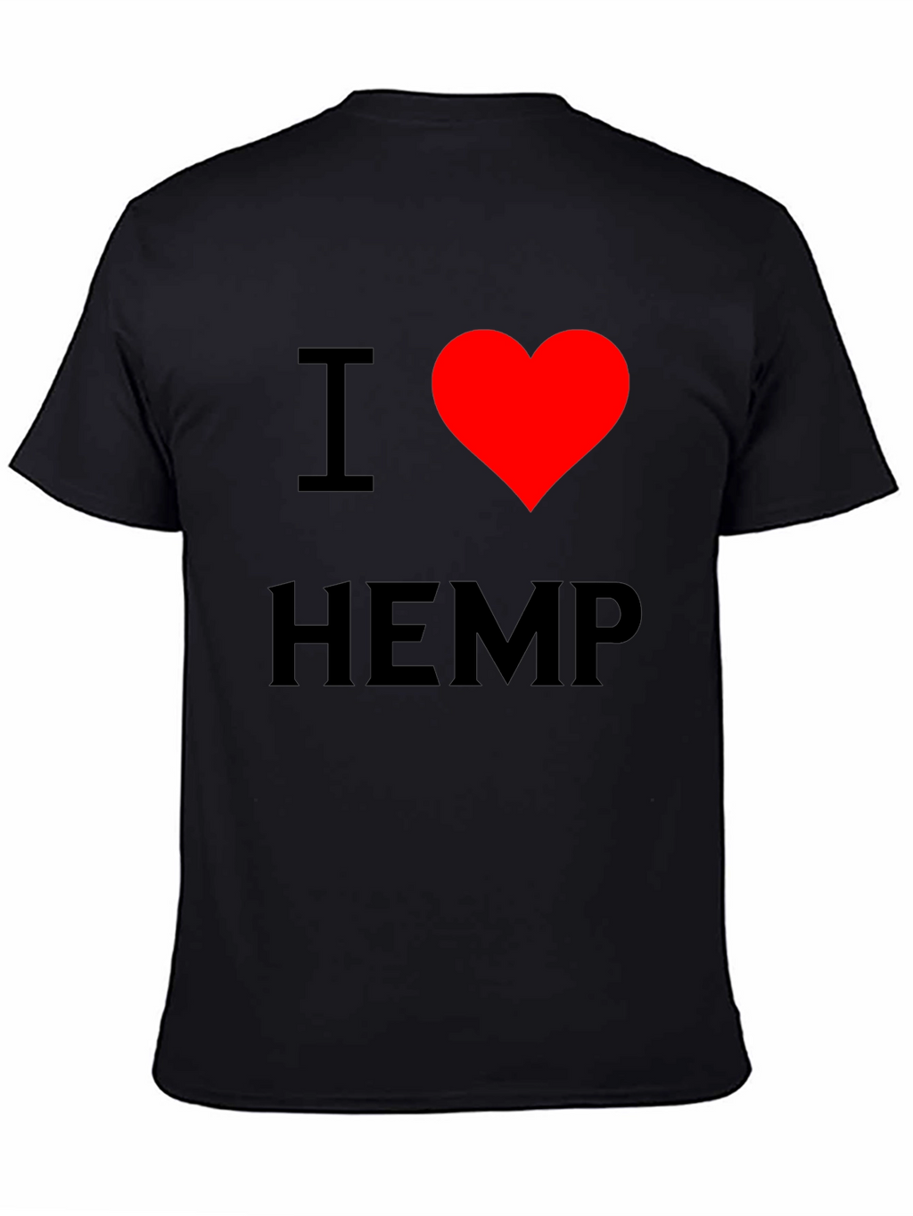 I Heart Hemp Black T-Shirt - Love Cannabis Tee