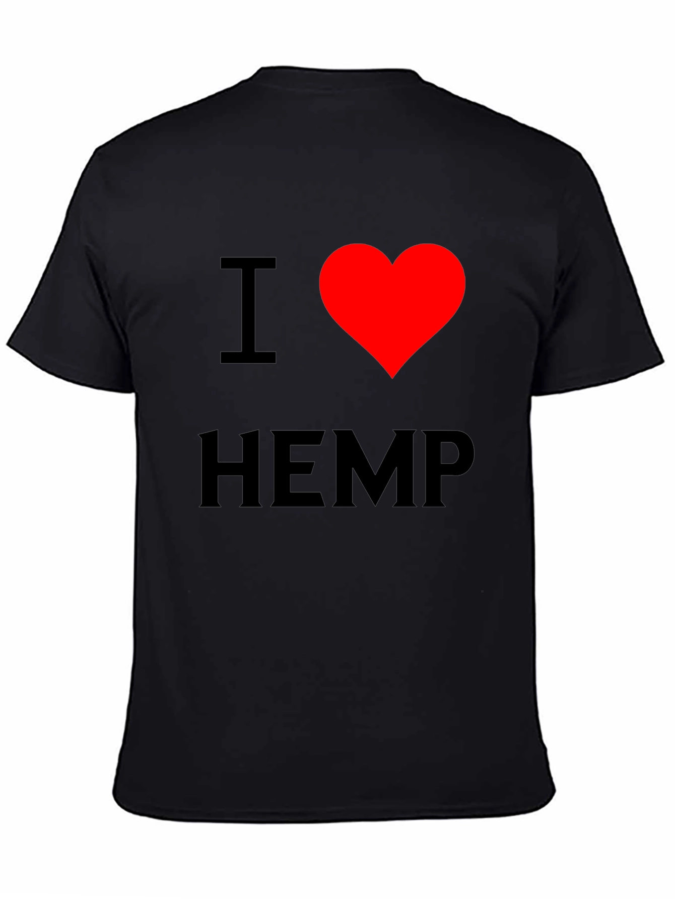 I Heart Hemp Black T-Shirt - Love Cannabis Tee