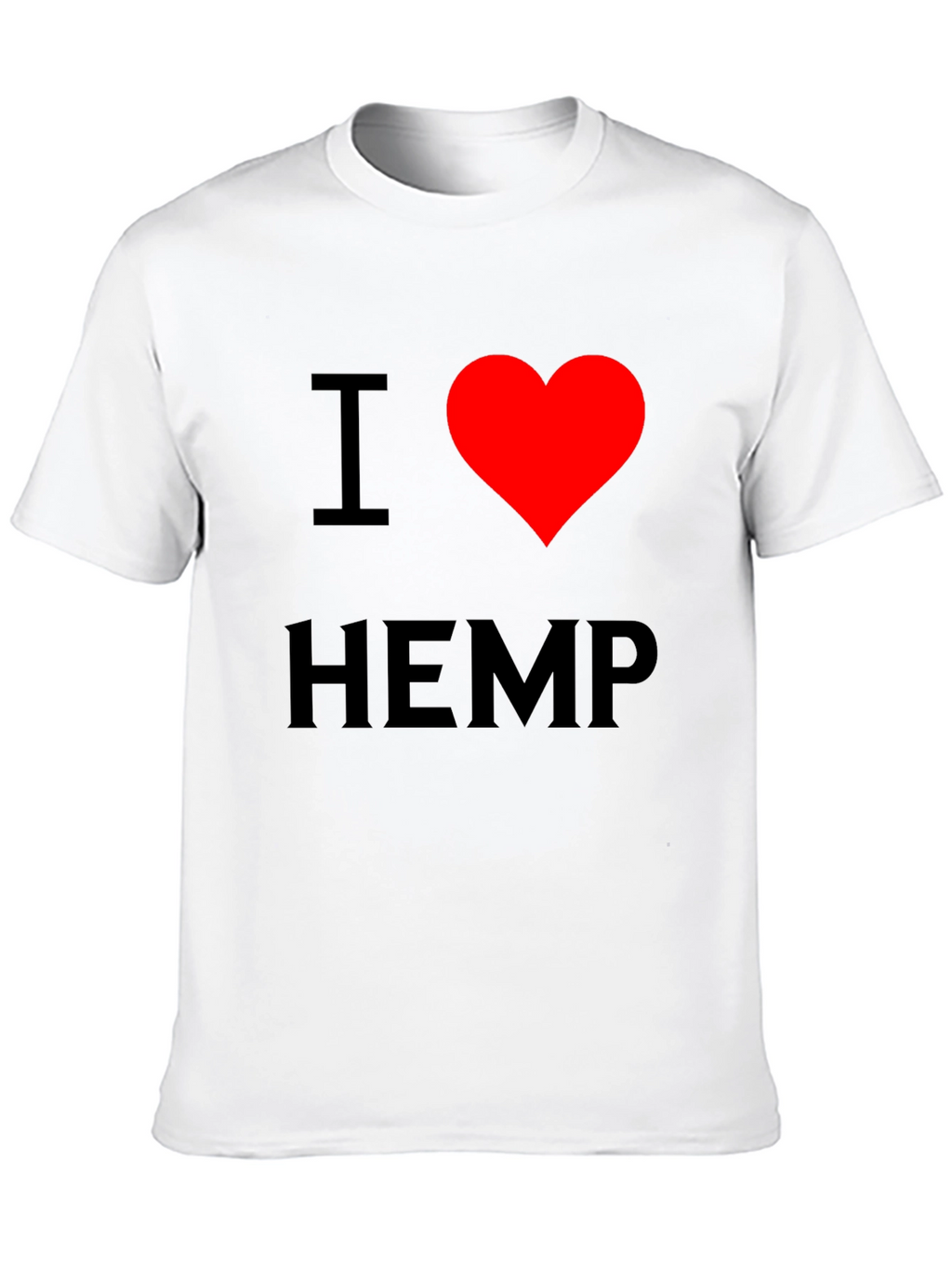 I Heart Hemp Black T-Shirt - Love Cannabis Tee