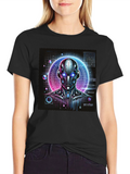 Cyberpunk Robot Head T-Shirt