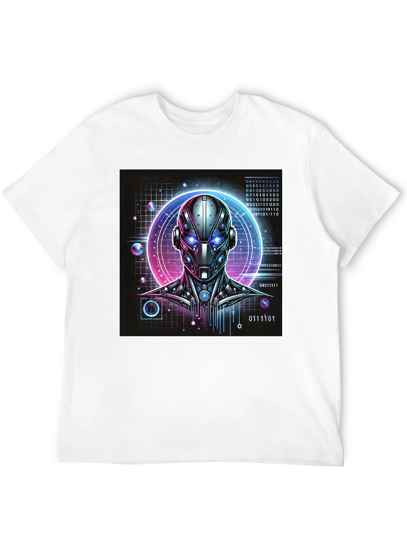 Cyberpunk Robot Head T-Shirt