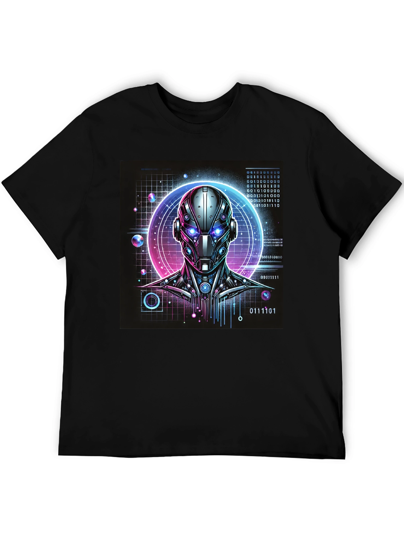 Cyberpunk Robot Head T-Shirt