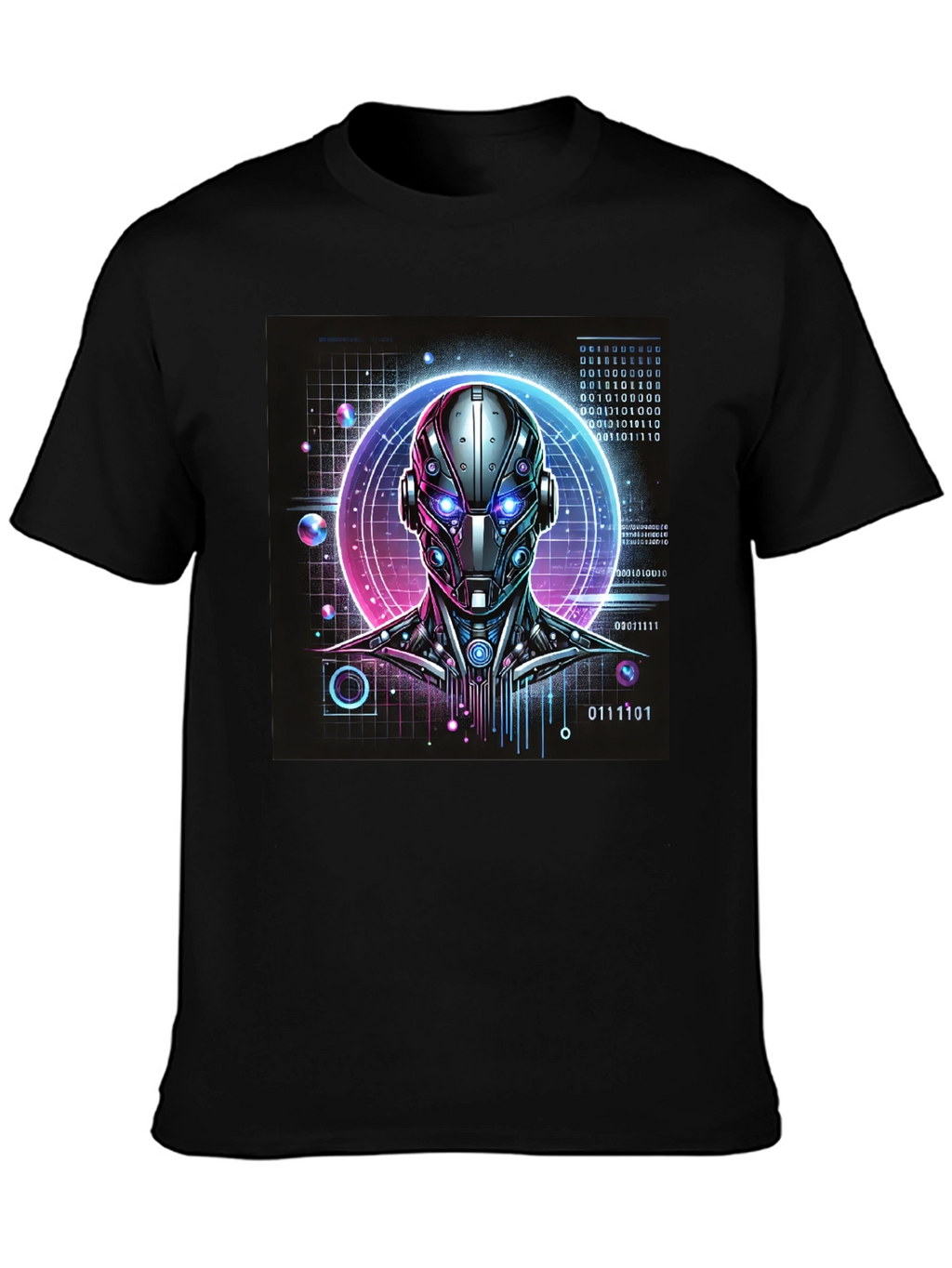 Cyberpunk Robot Head T-Shirt