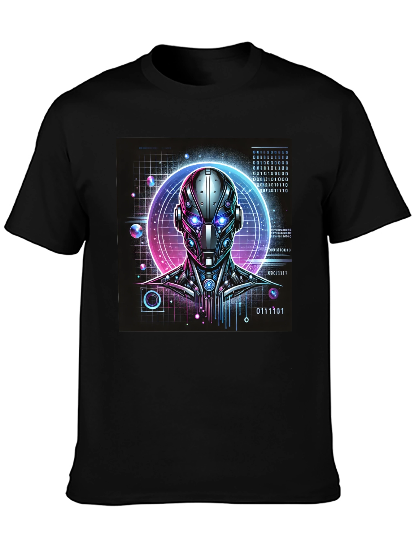 Cyberpunk Robot Head T-Shirt