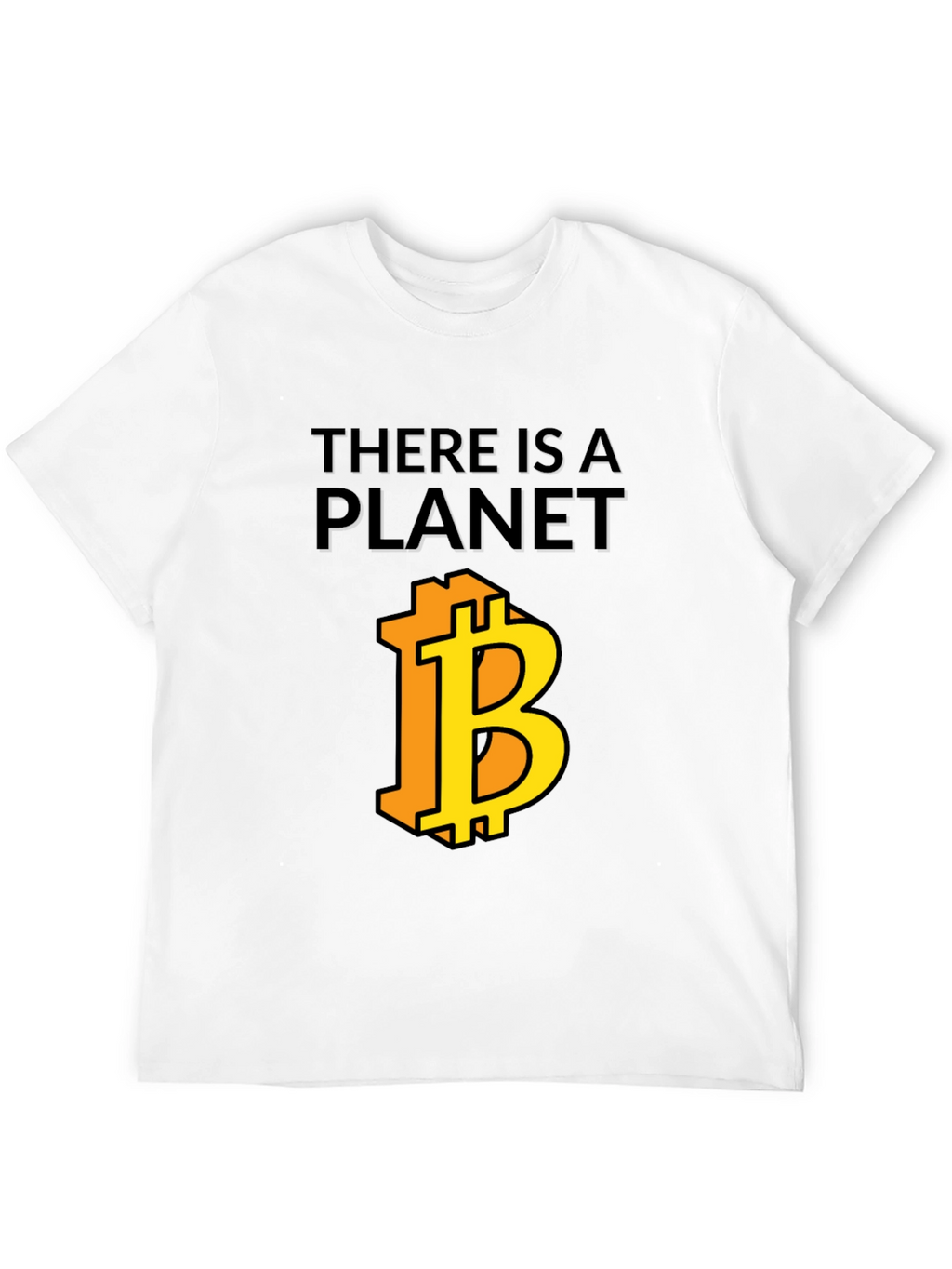 There is a Planet Bitcoin Black Graphic Tee