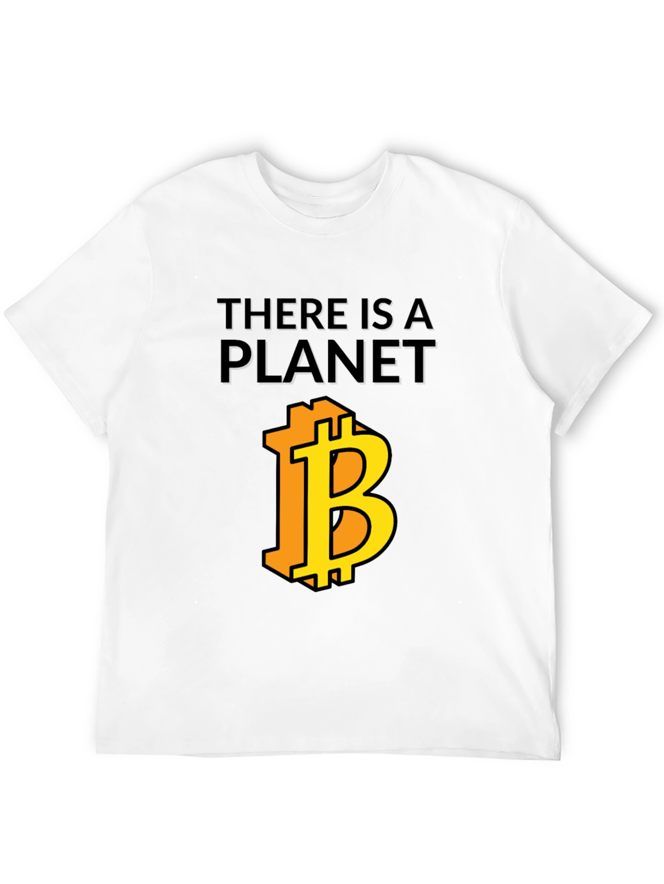 There is a Planet Bitcoin Black Graphic Tee