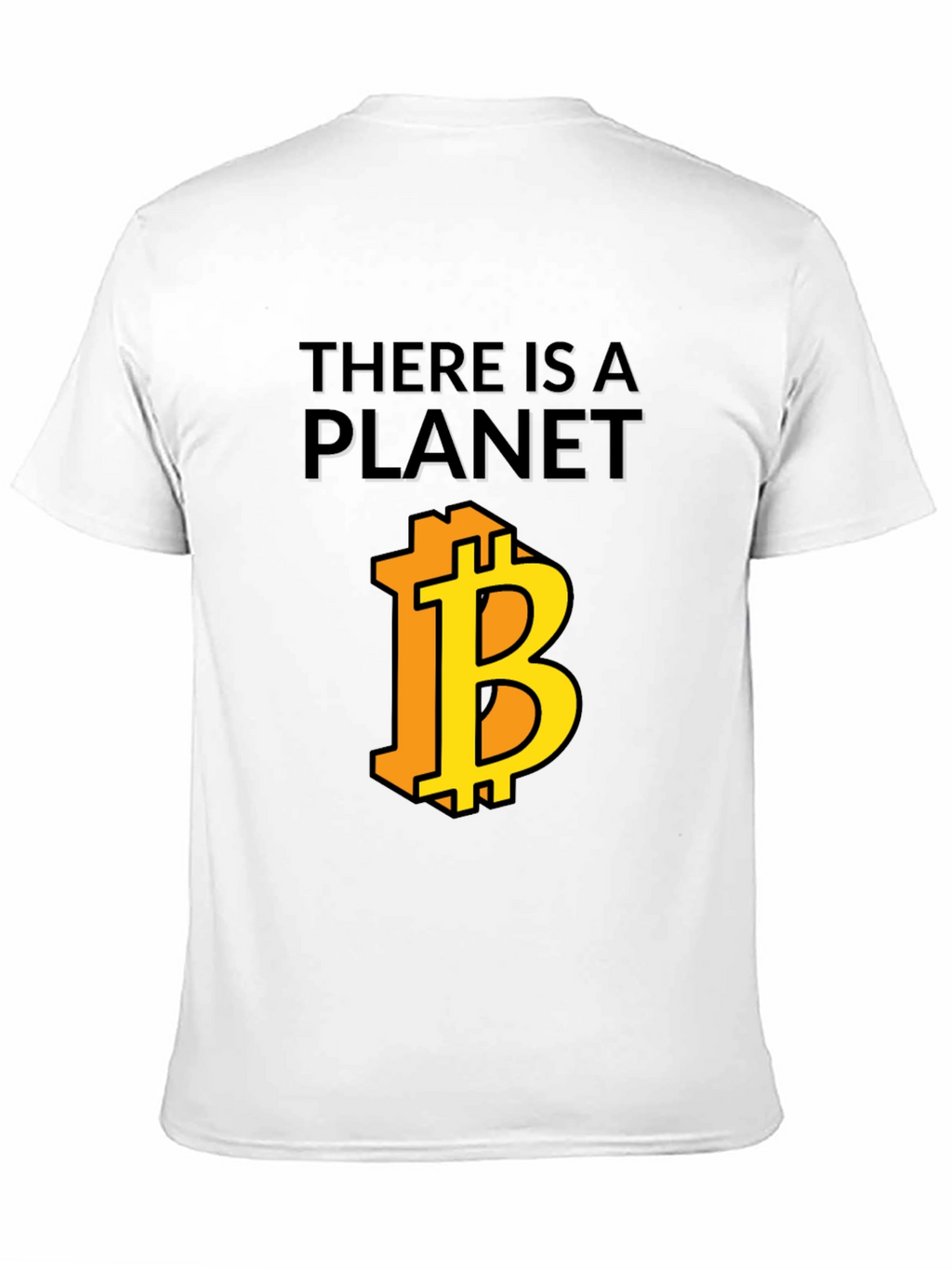 There is a Planet Bitcoin Black Graphic Tee