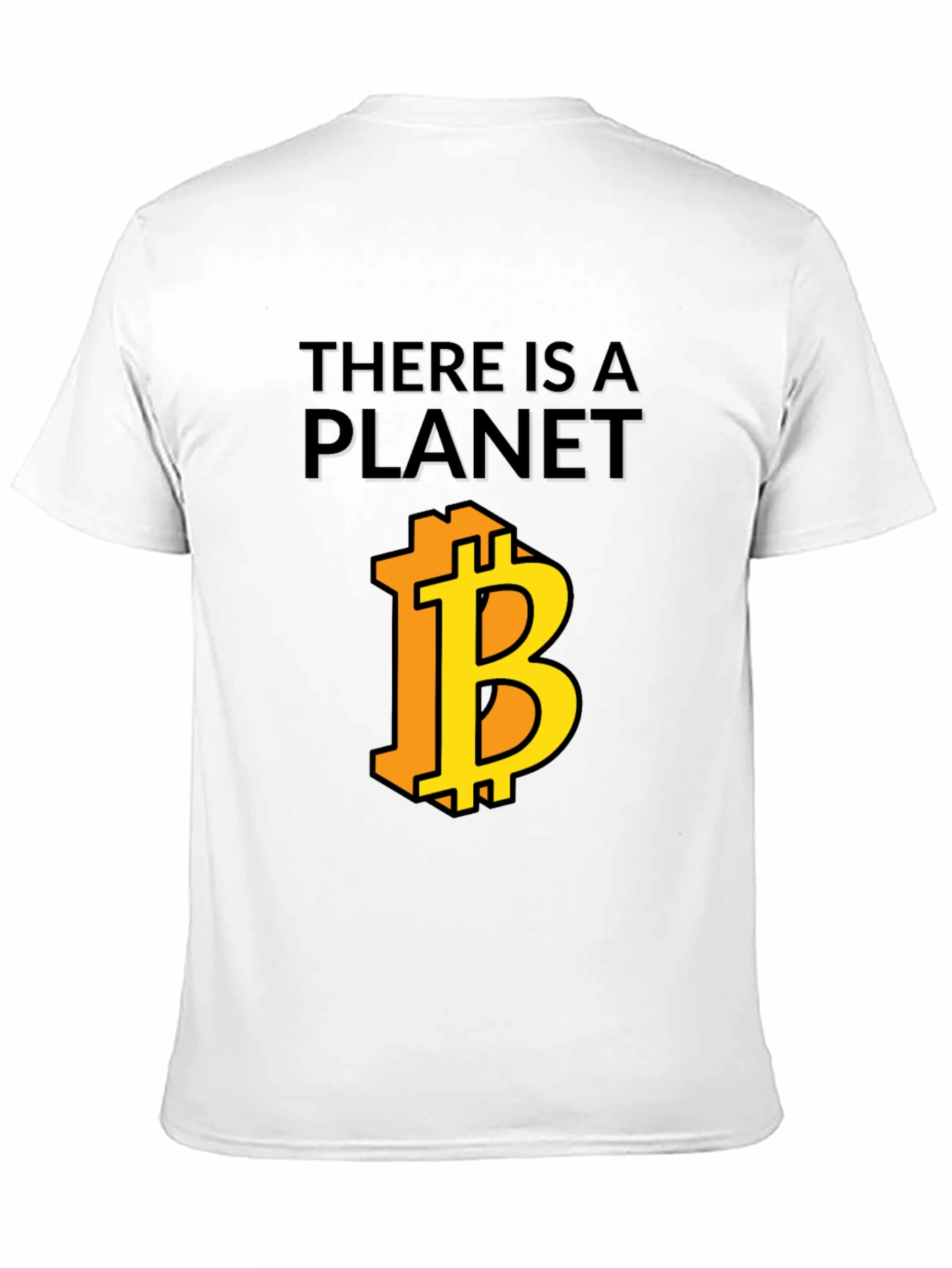 There is a Planet Bitcoin Black Graphic Tee