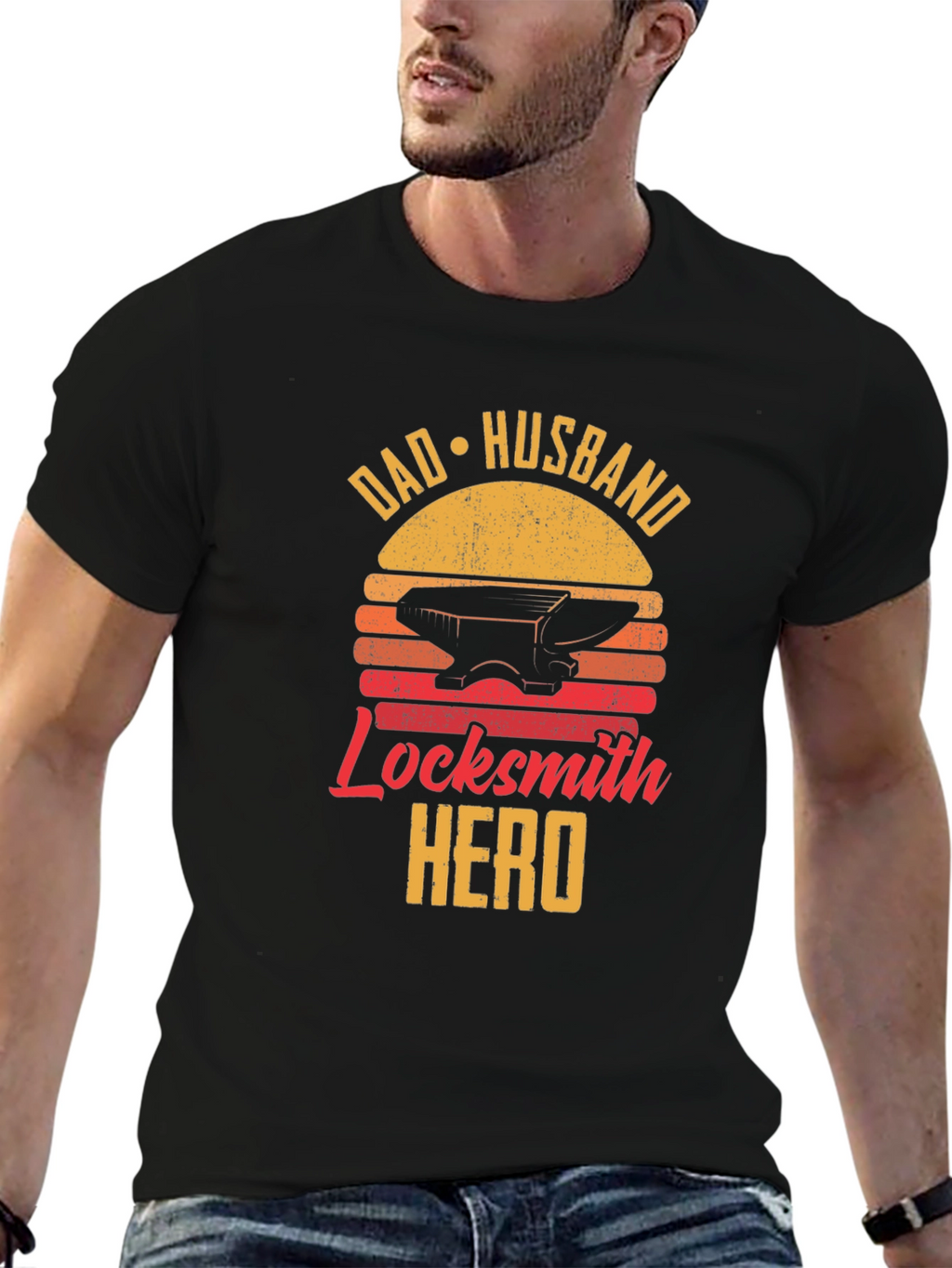 Dad Husband Locksmith Hero Graphic T-Shirt