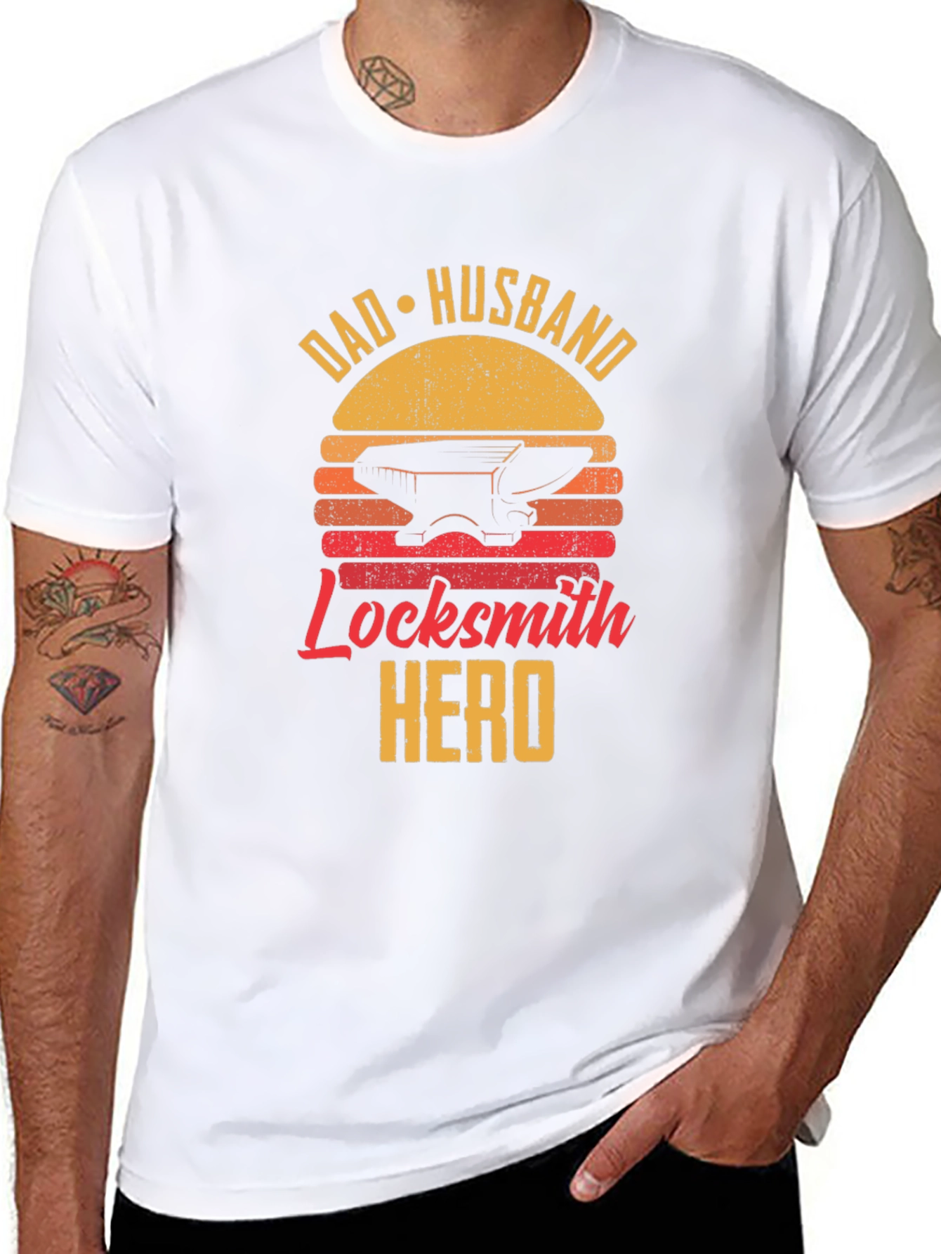 Dad Husband Locksmith Hero Graphic T-Shirt