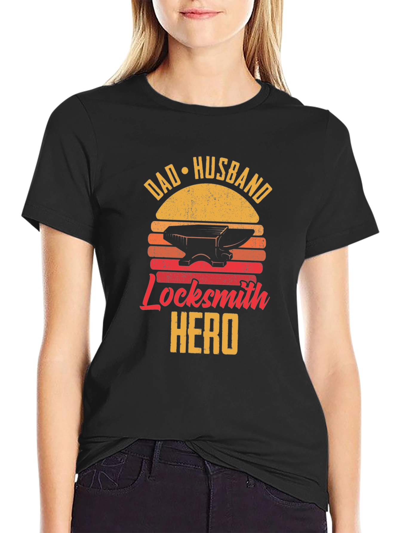 Dad Husband Locksmith Hero Graphic T-Shirt