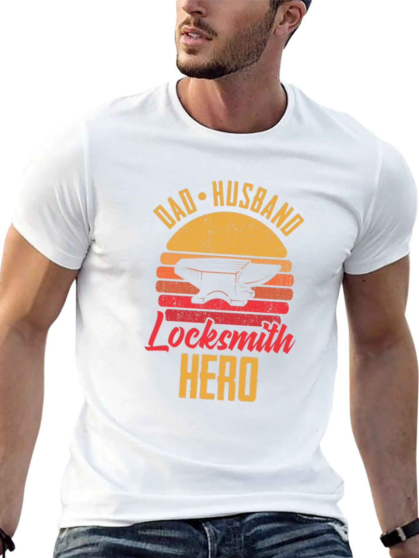 Dad Husband Locksmith Hero Graphic T-Shirt