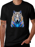 Wolf Galaxy T-Shirt - Mens Black Tee