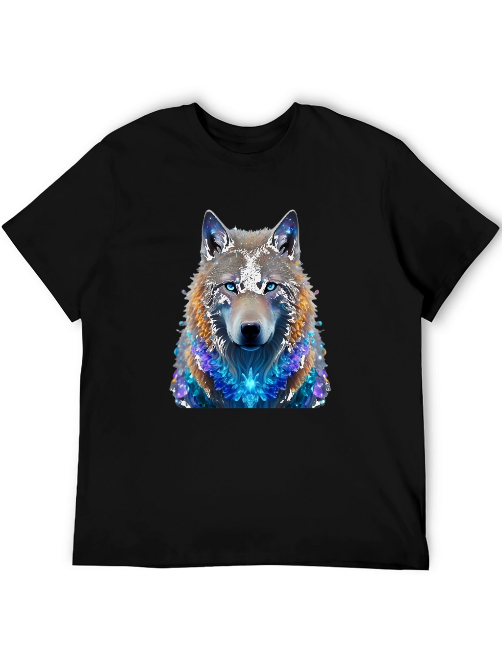 Wolf Galaxy T-Shirt - Mens Black Tee